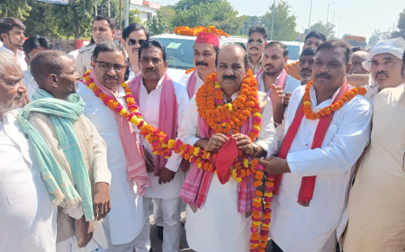 समाजवादी पार्टी के प्रदेश अध्यक्ष का हुवा स्वागत, विधायक आनंद यादव व जिलाध्यक्ष रामहर्ष यादव मौजूद रहें
