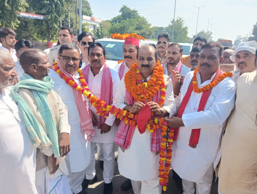 समाजवादी पार्टी के प्रदेश अध्यक्ष का हुवा स्वागत, विधायक आनंद यादव व जिलाध्यक्ष रामहर्ष यादव मौजूद रहें