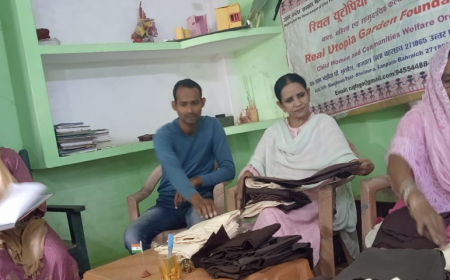 रियल यूटोपिया गार्डेन फाउंडेशन ने बच्चो को यूनिफार्म वितरित किया
