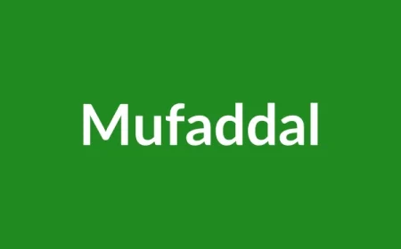 Mufaddal Name Meaning in English
