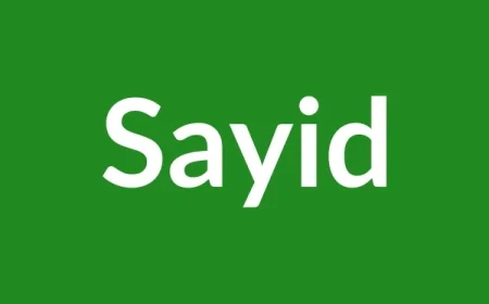 Sayid Name Meaning in English
