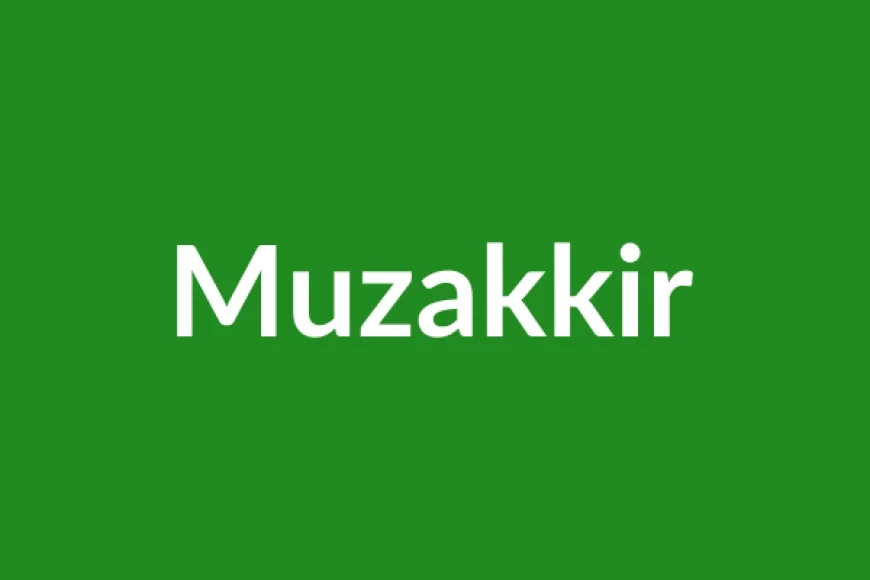Muzakkir Name Meaning in English