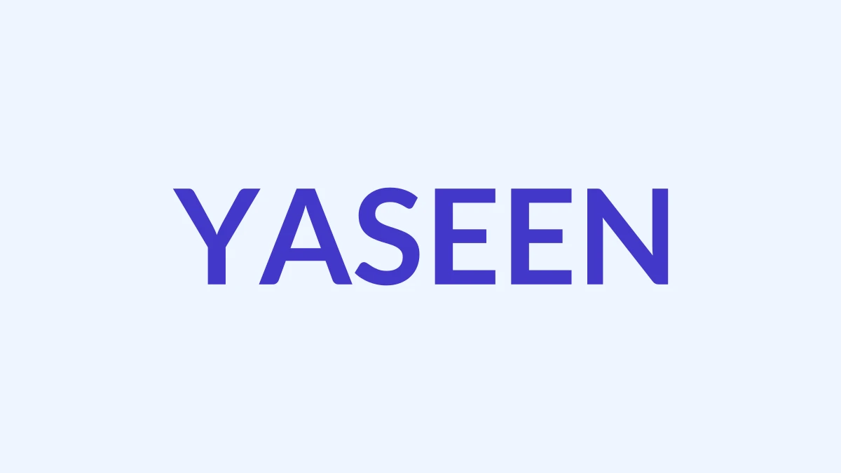 यासीन Name Meaning