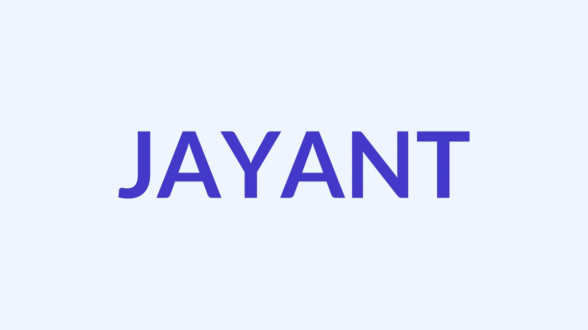 जयंत Name Meaning
