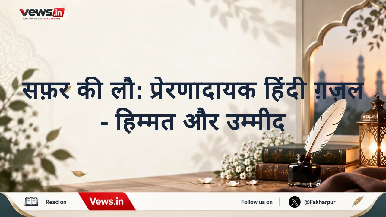 सफ़र की लौ: प्रेरणादायक हिंदी ग़ज़ल - हिम्मत और उम्मीद