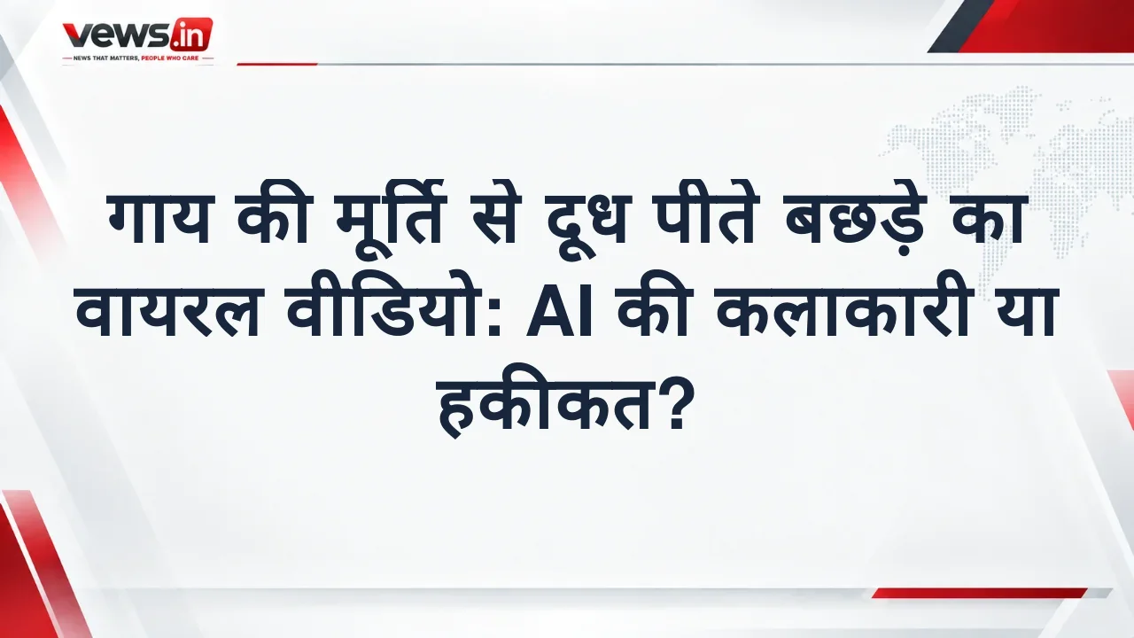 गाय की मूर्ति से दूध पीते बछड़े का वायरल वीडियो: AI की कलाकारी या हकीकत?