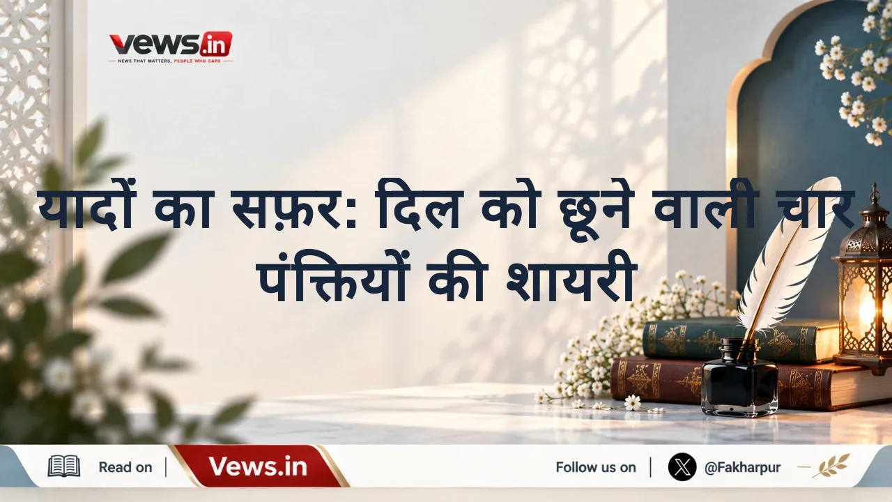 यादों का सफ़र: दिल को छूने वाली चार पंक्तियों की शायरी