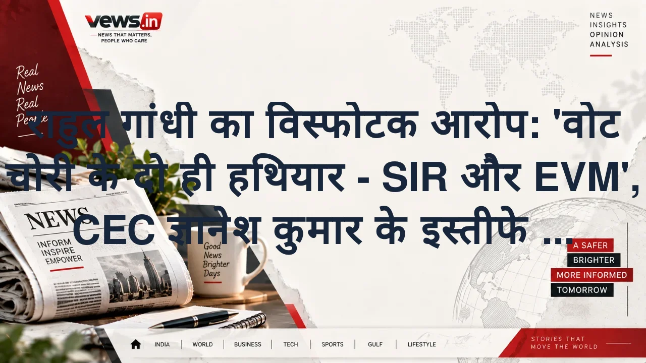 राहुल गांधी का विस्फोटक आरोप: 'वोट चोरी के दो ही हथियार - SIR और EVM', CEC ज्ञानेश कुमार के इस्तीफे की मांग