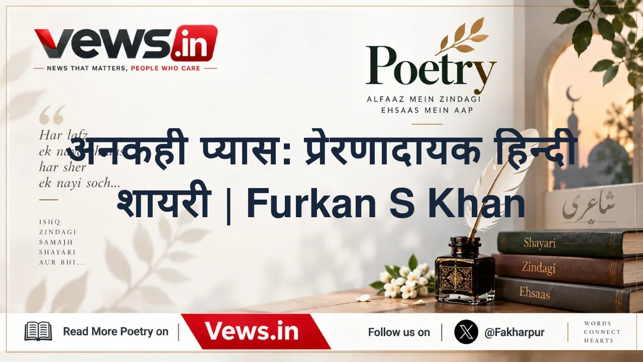 अनकही प्यास: प्रेरणादायक हिन्दी शायरी | Furkan S Khan